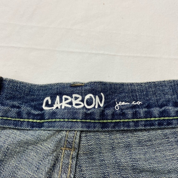 NEW Carbon Mens Dark Wash Distressed Denim Shorts - Picture 2 of 10